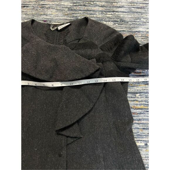 Poleci black coat jacket wool blend size 2 - Picture 10 of 11